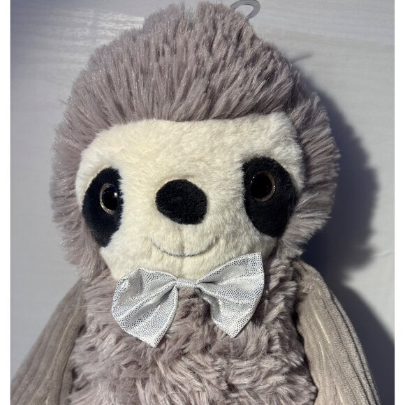 Scentsy Buddy Sloth Plush Toy Grey With Silver Bow & Star Emblem - Picture 2 of 9